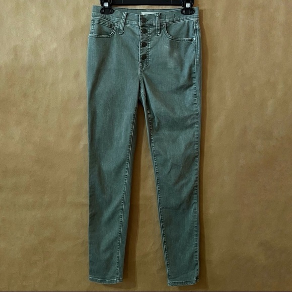 Madewell | 9" High Rise Skinny Jeans: Garment-Dyed Button-Front Edition Size 28 - Picture 1 of 16